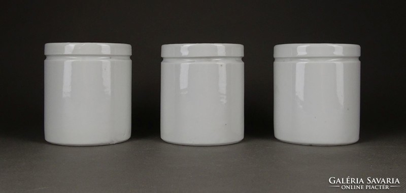 1G266 old porcelain pharmacy jar 3 pieces