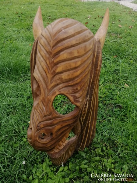 Huge carved horse head mask. Negotiable!