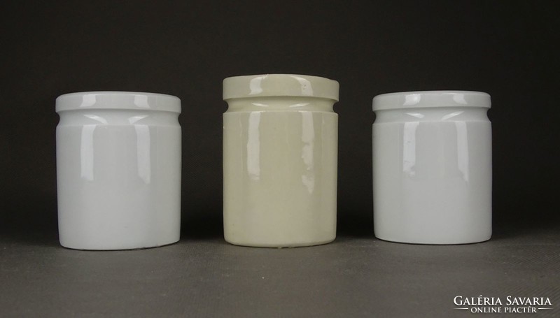 1G265 old porcelain pharmacy jar 3 pieces