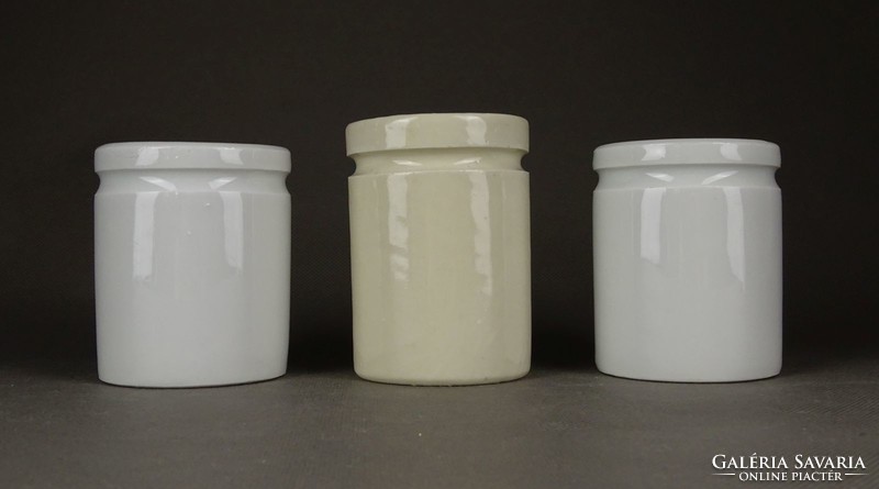 1G265 old porcelain pharmacy jar 3 pieces