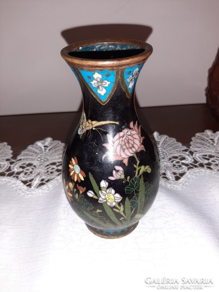 Fire enamel vase
