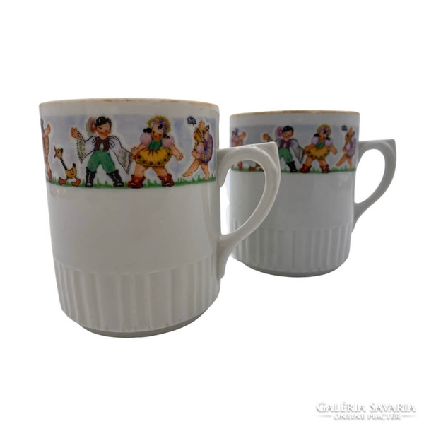 Zsolnay cocoa fairy tale mugs
