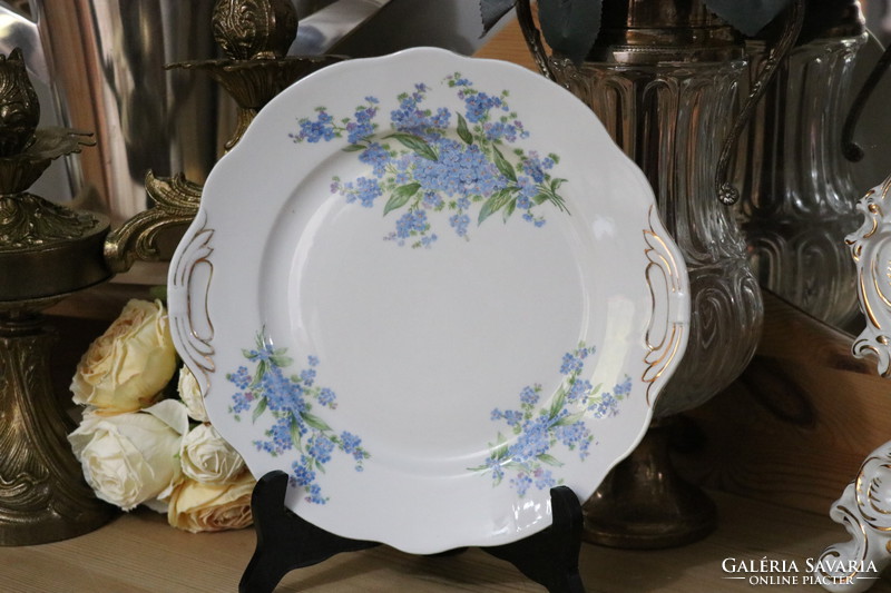 Zsolnay forget-me-not cake bowl, serving tray