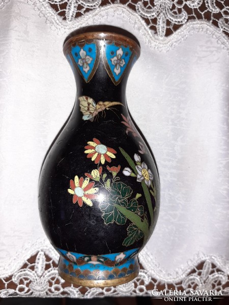 Fire enamel vase