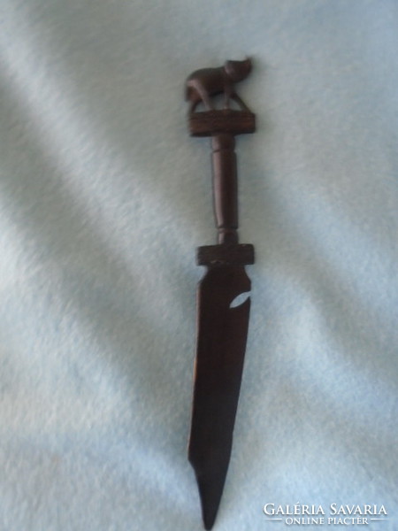 Antique African iron wood carving knife