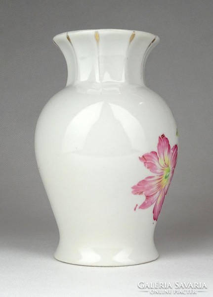 1G323 old floral zsolnay porcelain vase 14 cm