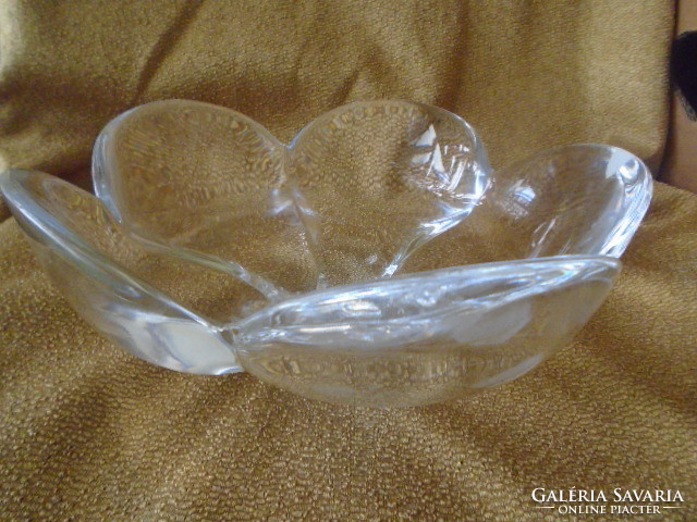 Különleges KRISTÁLY SKANDINÁV  üveg kínáló/asztalközép