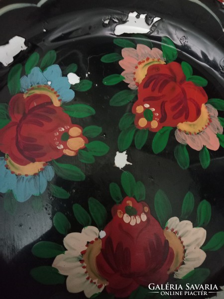 Szép virágos Gránit fali tányér