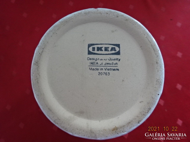Vietnami mázas kerámia kaspó, IKEA termék, fehér, magassága 16,5 cm. Vanneki!