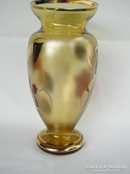 Retro ... Bohemia large glass vase 25 cm