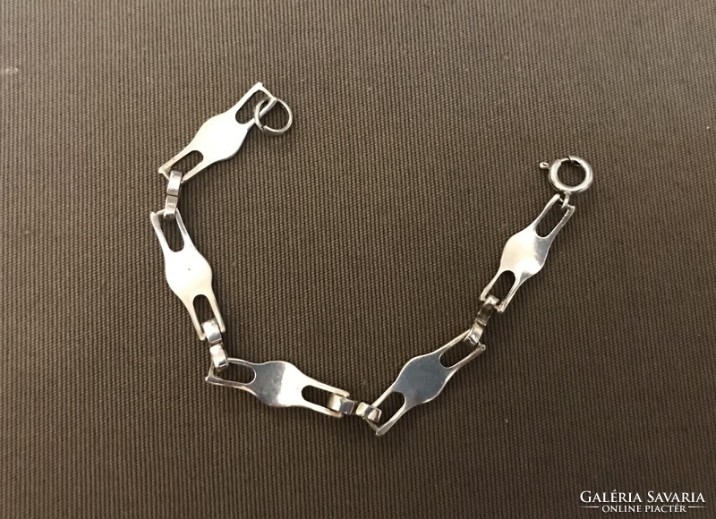 Enameled silver bracelet