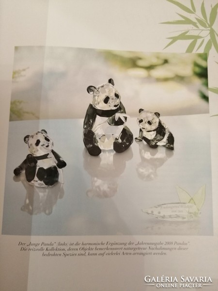 Swarovski crystal 3 pandas