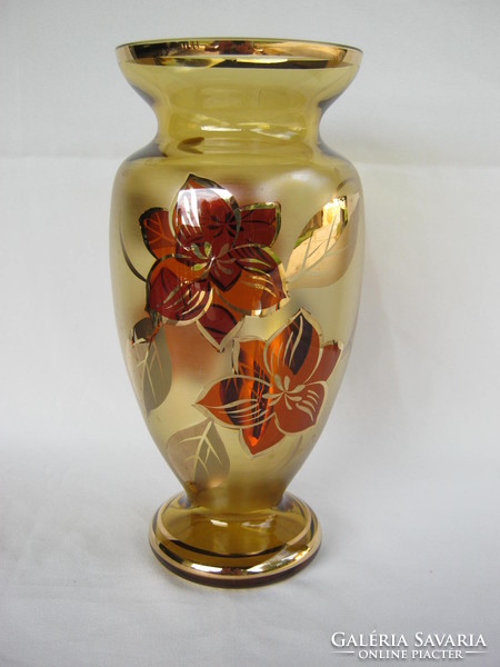 Retro ... Bohemia large glass vase 25 cm