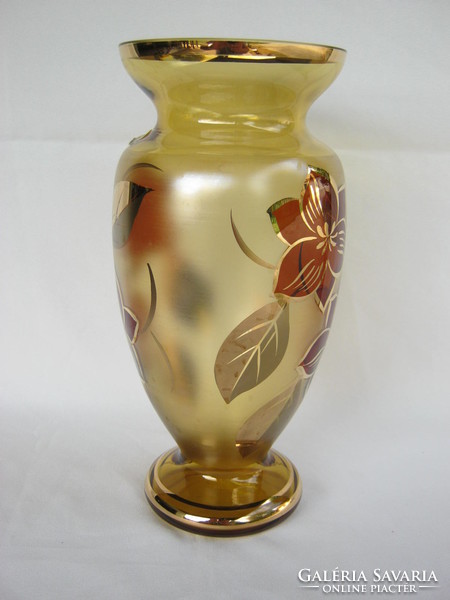 Retro ... Bohemia nagy méretű üveg váza 25 cm