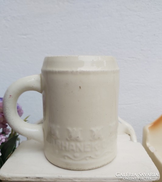 Granite rare warhanek c budapest mug, jar village decoration collectible piece