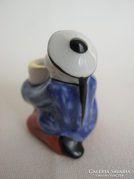 Porcelain mini mandarin figurine with Herend Old Trademark