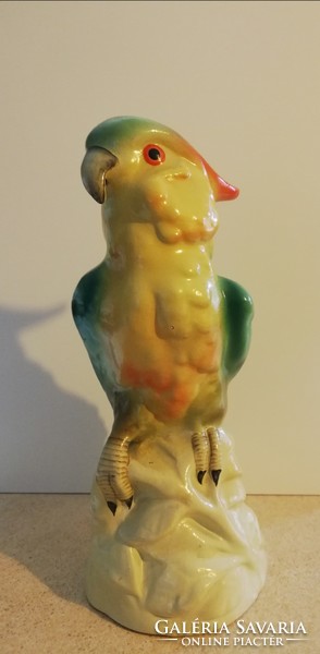 Extrém ritka kerámia ( porcelán ) , nagyobb méretű Német papagáj ( 26 cm )