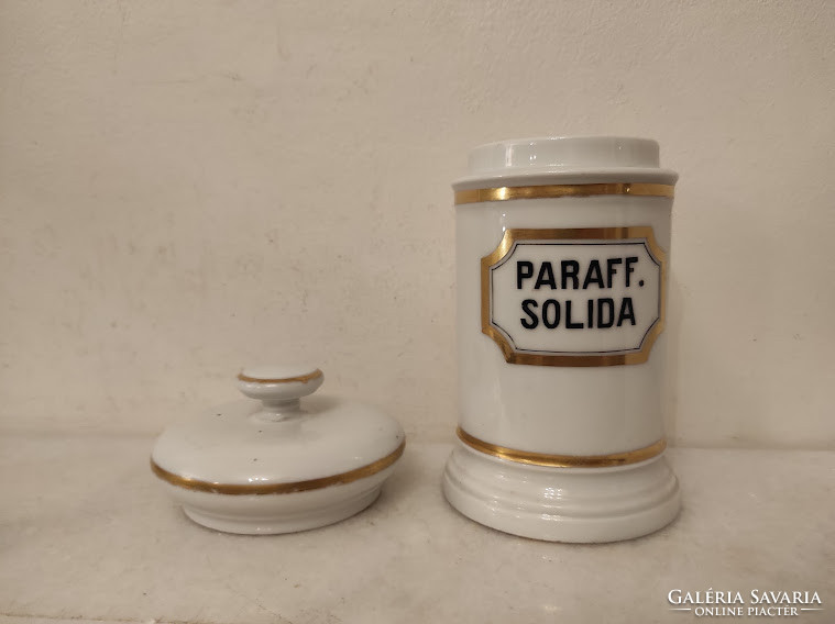 Antik patika dekoráció gyógyszertár porcelán patika tégely gyógyszer orvosi eszköz 234