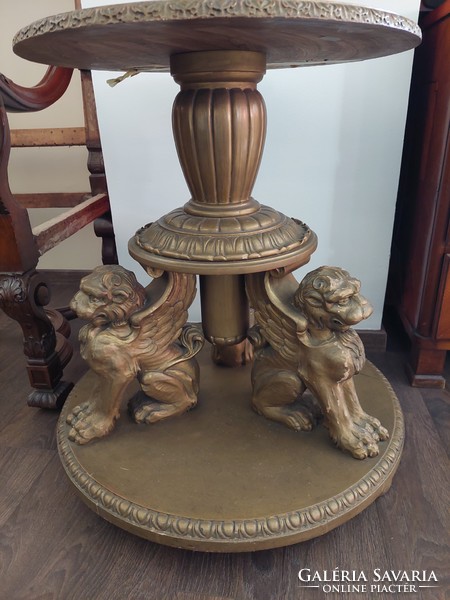 Empire figurális álló lámpa oroszlánokkal