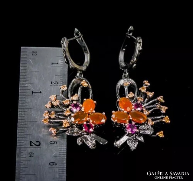 Fireball silver earrings