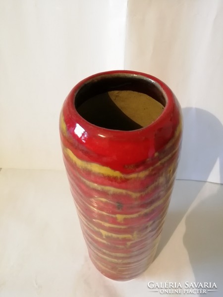 Pesthidegkút applied arts vase, floor vase, large size, flawless, 33 cm