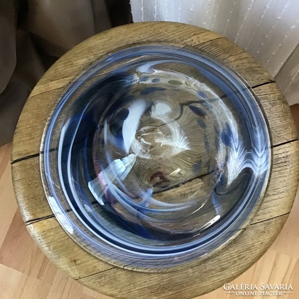 Old otasek walding craft marked in crystal glass bowl