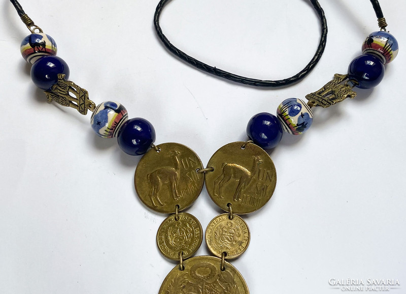 Peruvian folk necklace from coins.
