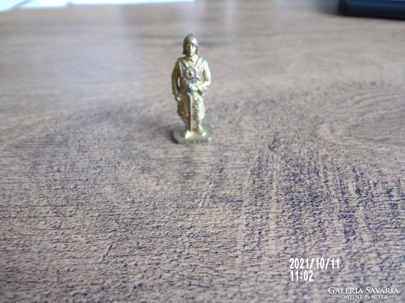 Copper soldier figurine, marked