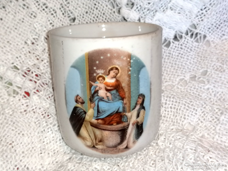 Régi Zsolnay Szűz Mária a kis Jézussal bögre, csésze