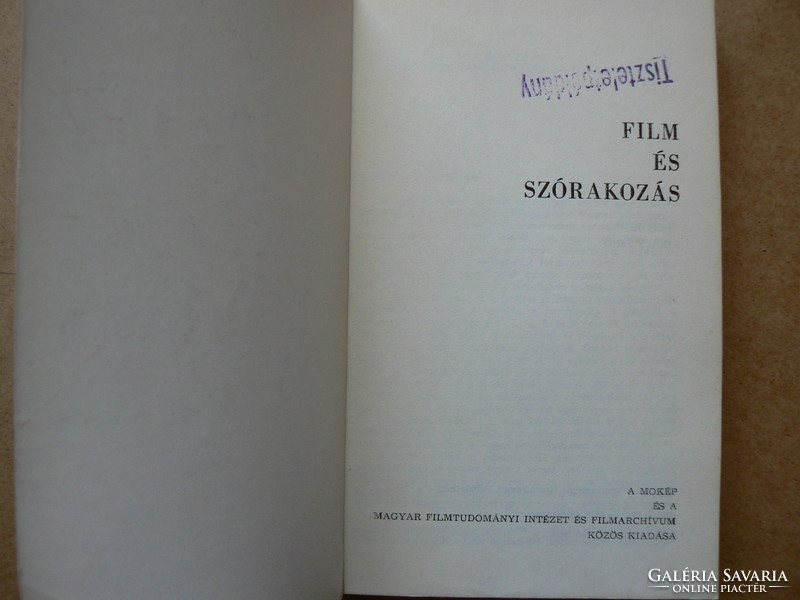 FILM ÉS SZÓRAKOZÁS, KIRÁLY JENŐ 1981, KÖNYV JÓ ÁLLAPOTBAN, (5000 példány) RITKÁBB