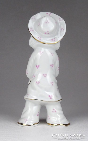 1G375 Sri Lanka-i pizsamás kislány porcelán figura 13.5 cm