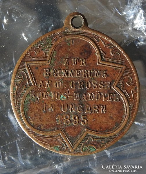 Rare Francis Joseph 1895 maneuver in Hungarian medal