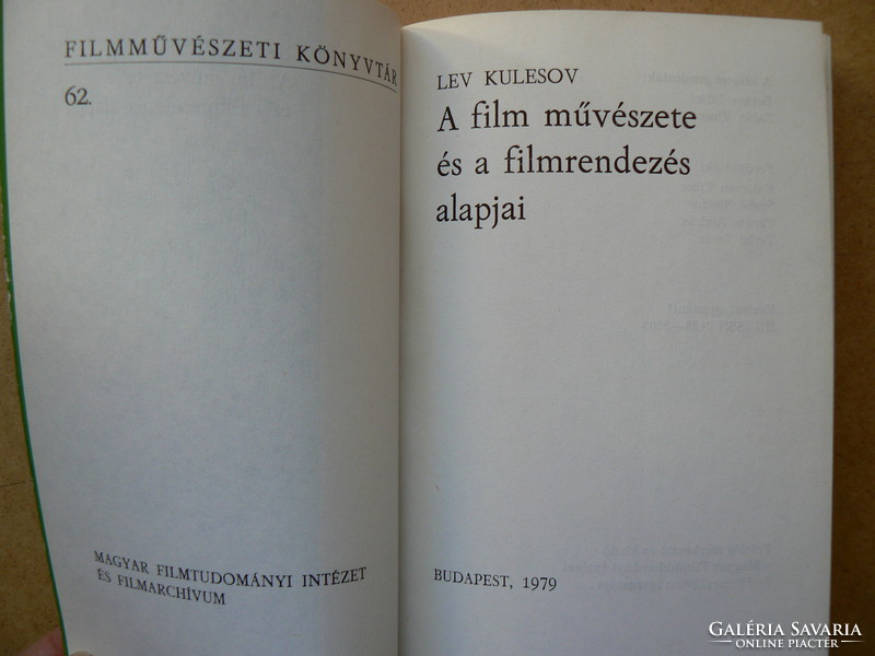 A FILM MŰVÉSZETE ÉS A FILMRENDEZÉS ALAPJAI, LEV KULESOV 1979, KÖNYV JÓ ÁLLAPOTBAN, RITKA