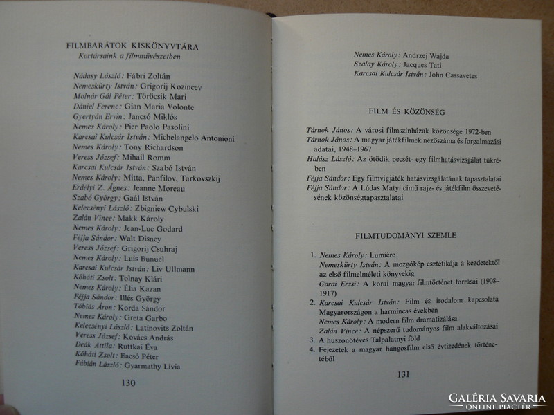 Hungarian Institute of Film Studies and film archive (1957-82, György szabó 1982, book in good condition, rare