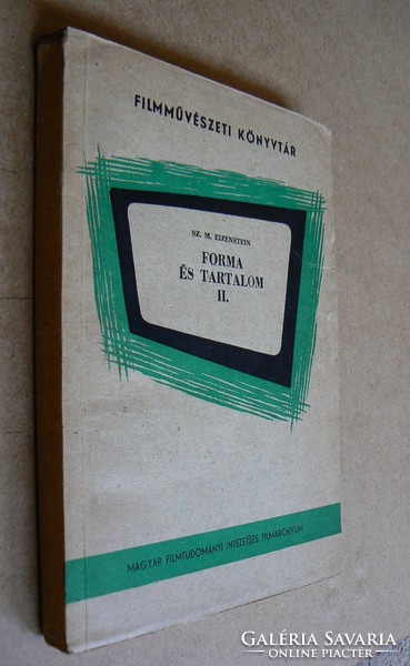 Form and content ii., Sz.M. Eizenstein 1964, book in good condition (330 copies), rarity !!!