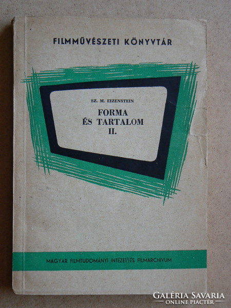 Form and content ii., Sz.M. Eizenstein 1964, book in good condition (330 copies), rarity !!!