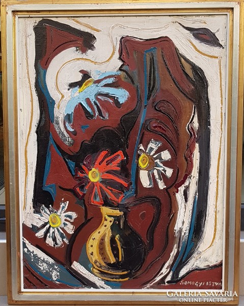 Somogyi István (1930-1998) : Csendélet,80x60 cm.
