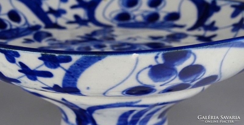 1G363 old small blue and white Chinese porcelain serving bowl