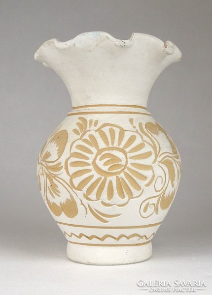 1G462 Jelzett Korondi kerámia váza 14 cm