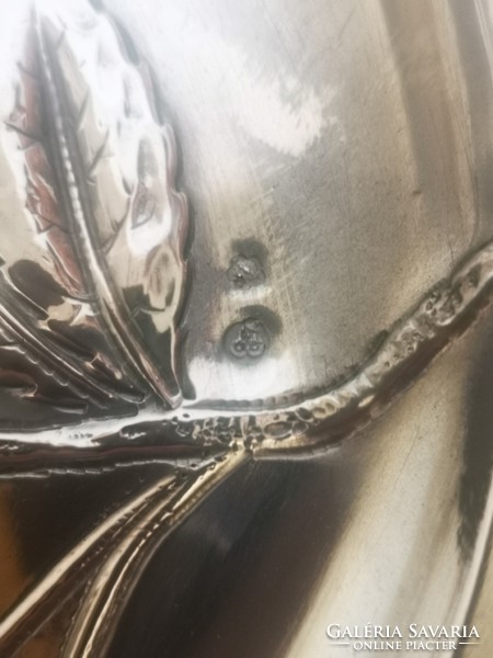 Szecesszió ezüst bécs art nouveau tál