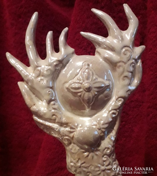 Wonder deer - high fire, unique ceramic sculpture