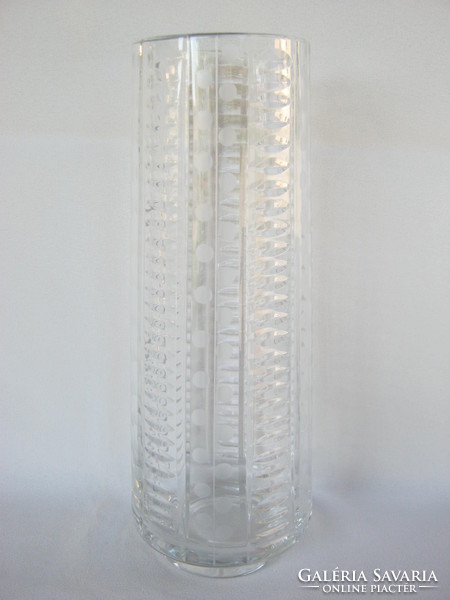 Retro ... Striped-polished polished glass vase