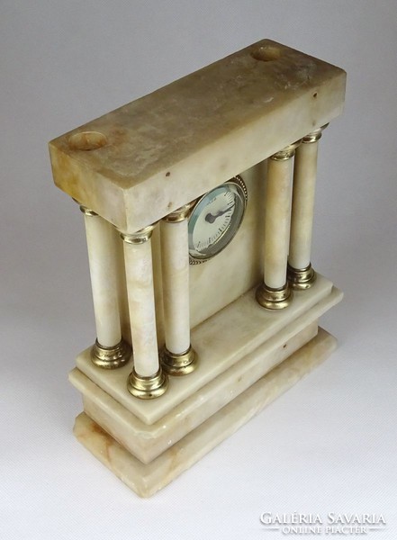 1G379 old clothes marble fireplace clock 24 cm