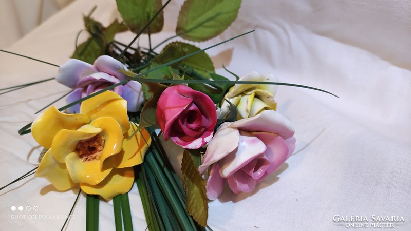 Extremely special price! Porcelain paridom exclusive rose bouquet 5 strands 3 bouquets available