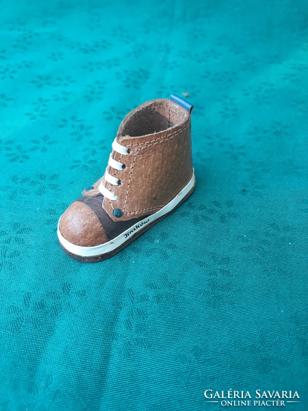Mini shoes, leather shoes with kraków inscription.