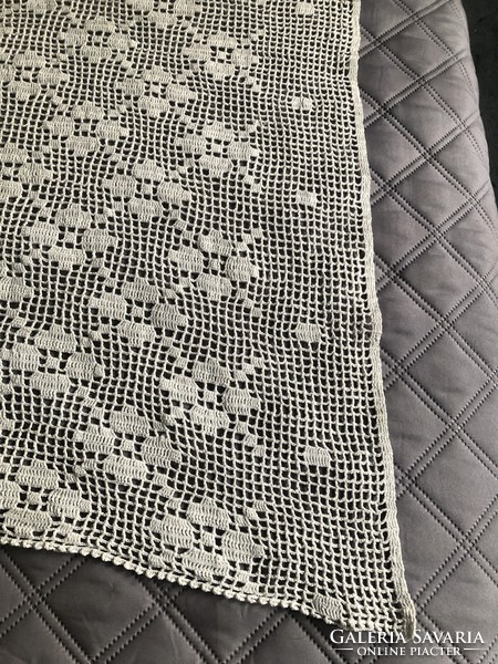 Handmade crochet lace tablecloth 78 x 76 cm
