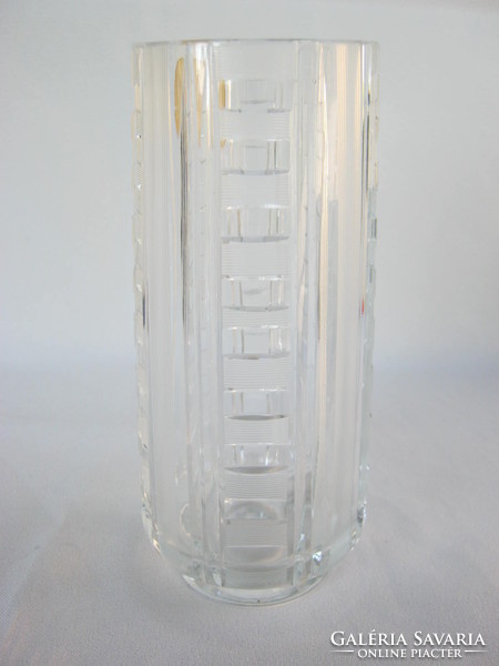 Retro ... Echt Bleikristall üveg váza