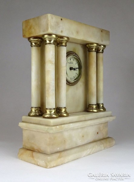 1G379 old clothes marble fireplace clock 24 cm