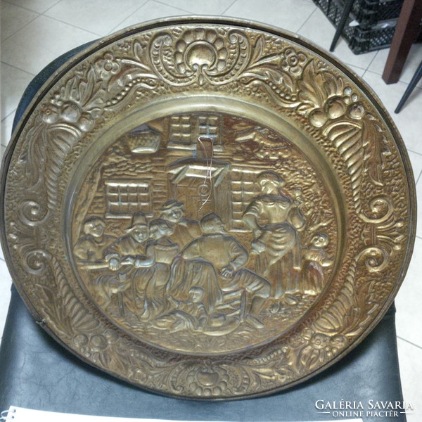 Vintage peerage brass wall plate