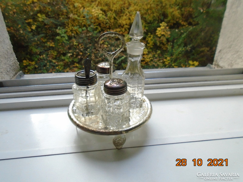 Silver-plated spice table set